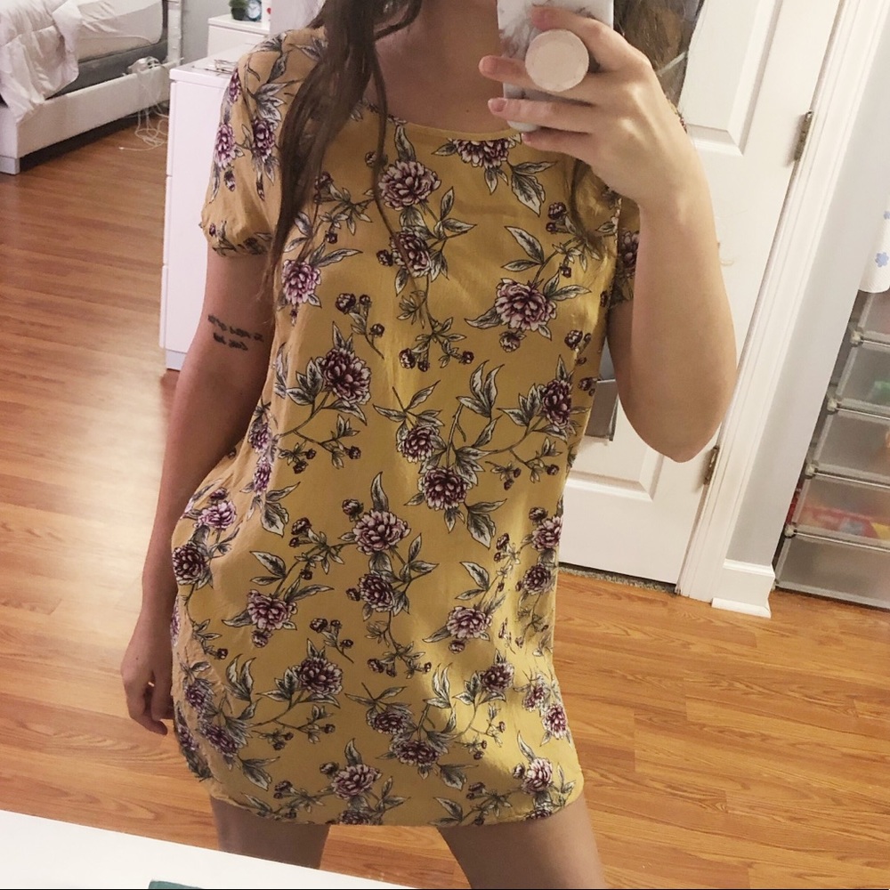 Yellow floral dress